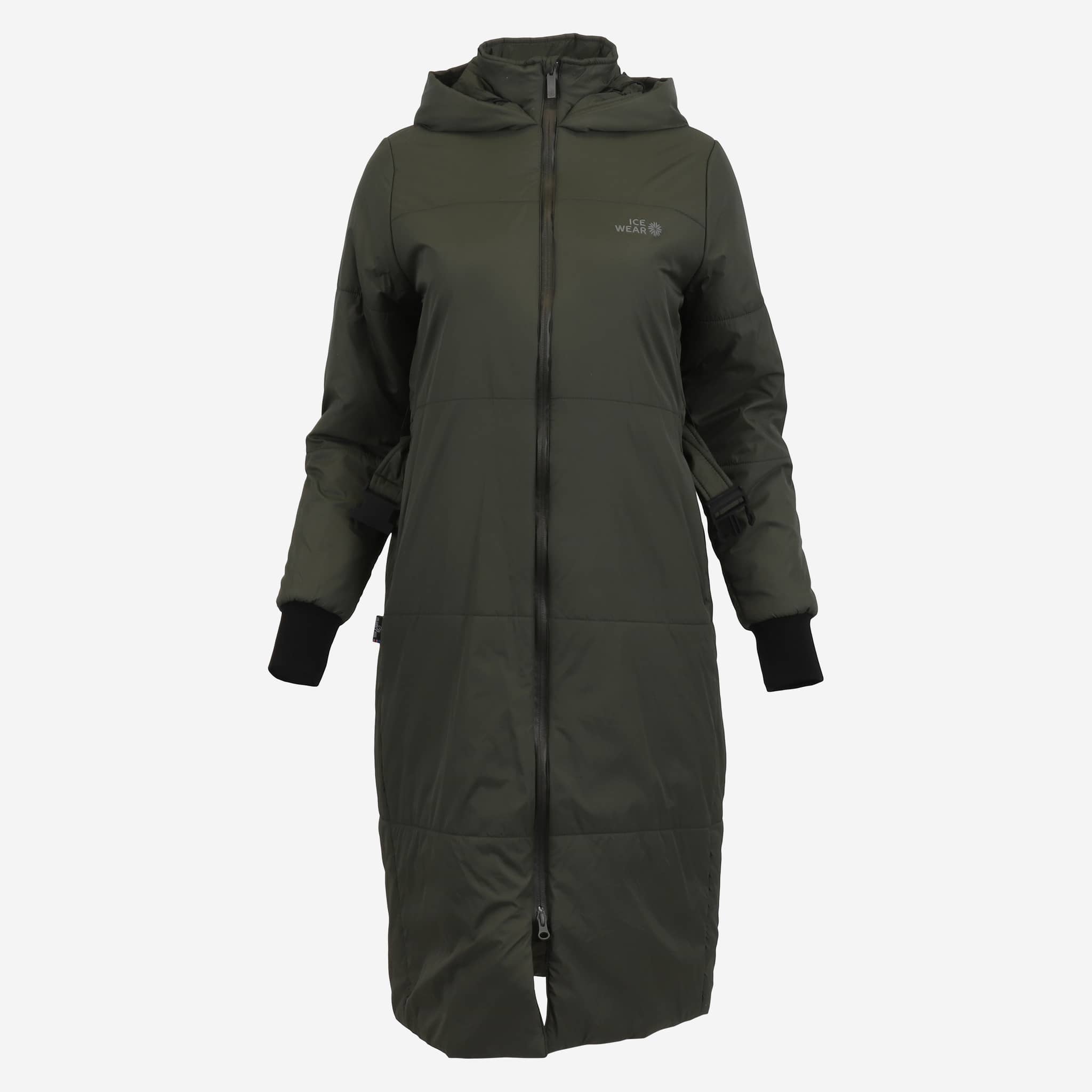 HVALEYRARHRAUN hooded wool insulated coat