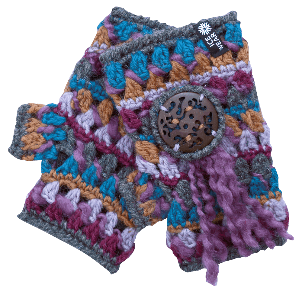 LAUFEY Hand crochet wool mittens